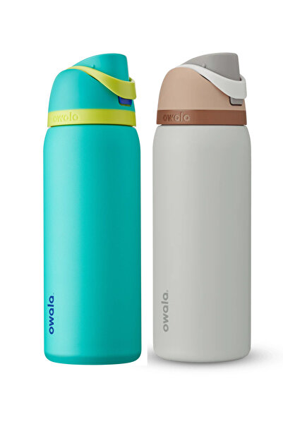 owala FreeSip® Pack of 2 White & Green Stainless Steel Insulated Water Bottle 32oz