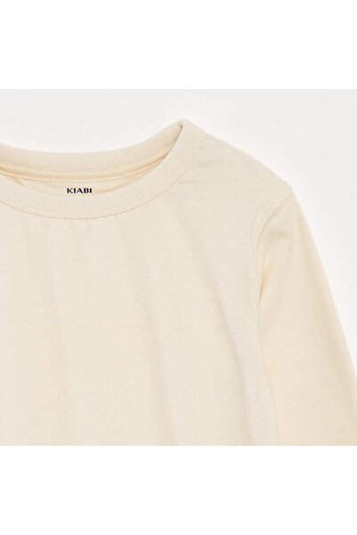 KIABI Plain long-sleeved T-shirt WHITE