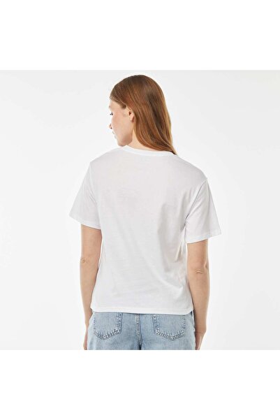 KIABI Oversized T-shirt with print on the front WHITE