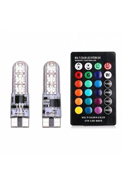 MEGAHAWK Uzaktan Kumandalı 18 Led T10 Renk Değiştiren Park Ampulu