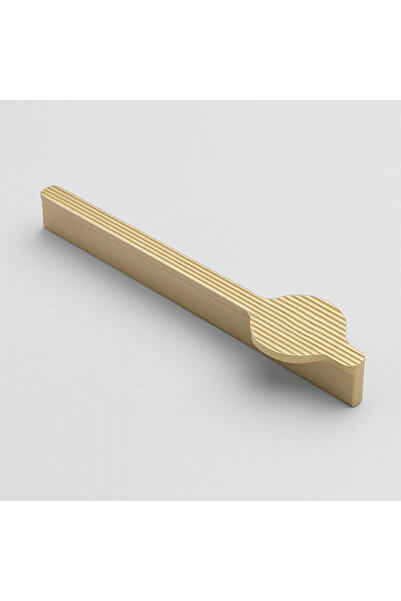 Badem10 Mâner pentru sertar Efes Soft Gold, 320 mm lungime, metal, pentru mobilier, dulap, mâner pentru sertar, design modern decorativ