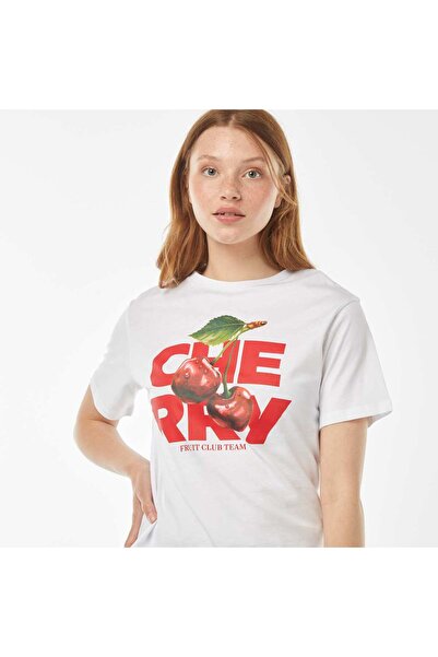 KIABI Oversized T-shirt with print on the front WHITE