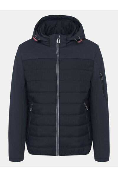 BUGATTI Ανδρικό Χειμερινό Μπουφάν 61031 Μπλε Σκούρο Μπλε