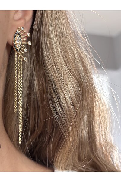 mysteriajewelry Gold Eye Çelik Küpe (2 Adet)