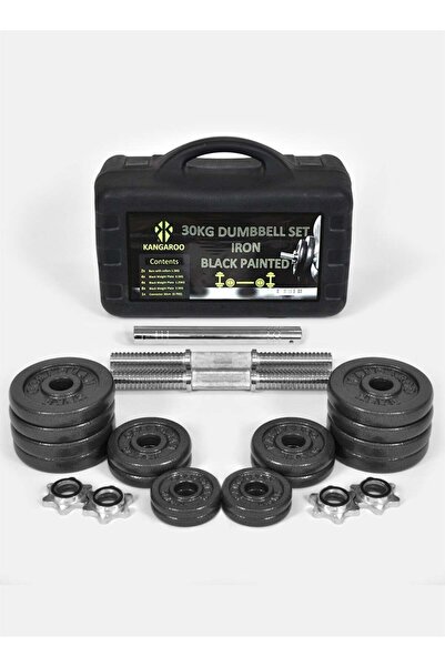 KANGAROO مجموعة دمبل قابلة للتعديل مع شريط وزن 30 كجم