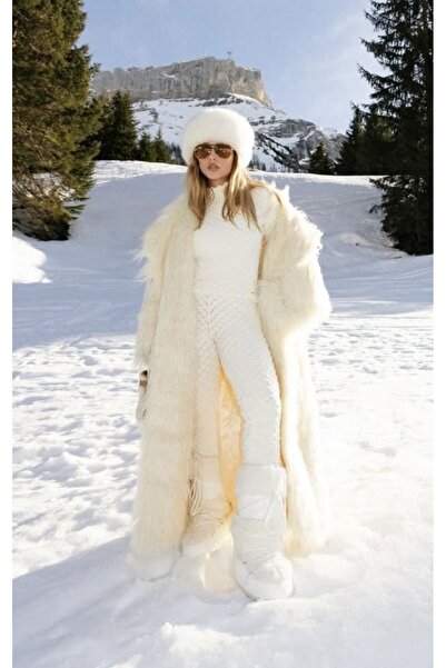 Mollycrush Winter Women's Trend Plush Black Faux Fur Kalpak Hat Pullover Russian Style