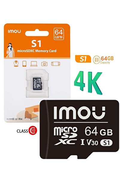 Imou 64GB Ultra Fast Speed Micro SDXC Memory Card Class 10 (U3/ V30/3D) TLC Nand Flash Card