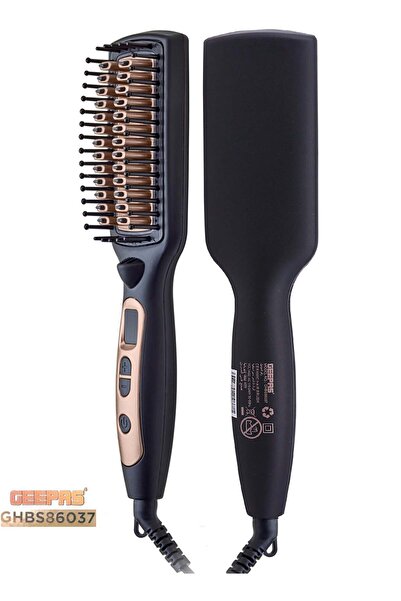 Geepas فرشاة شعر سيراميك 2 في 1، 45 واط، تحكم في درجة الحرارة مع شاشة LED، إيقاف تشغيل تلقائي لمدة 60 دقيقة