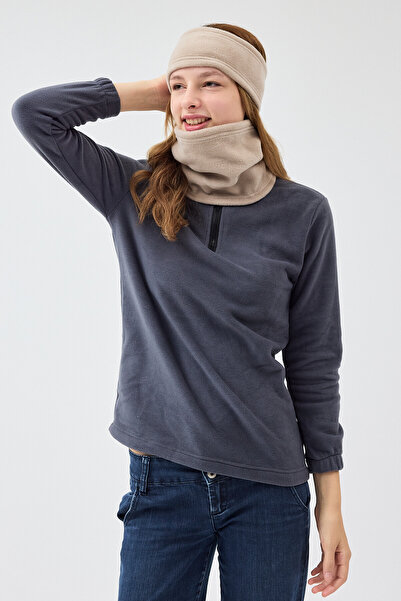 Butikgiz 100% Micro Polar Flexible Multifunctional Neck Collar + Headband Women's Winter Set