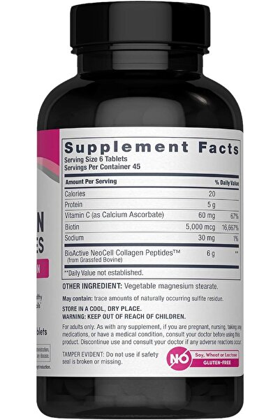 Neocell Super Collagen Peptides + Vitamin C & Biotin, 270 Tablets