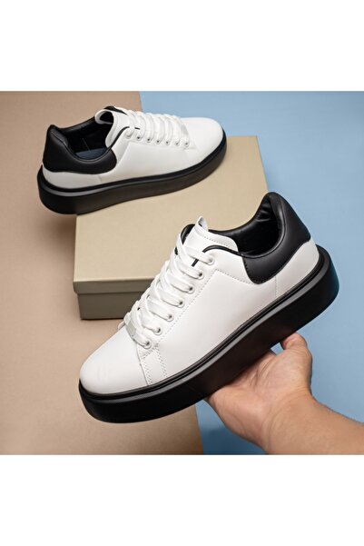 Modlet.ro Pantofi casual bărbătești albi și negri MOD13944