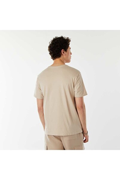 KIABI Printed slogan T-shirt BEIGE