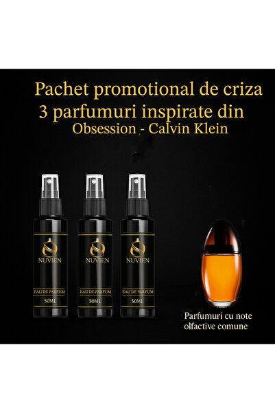 Nuvien Set of 3 Perfumes 50ml – Inspired by Obsession C.K.