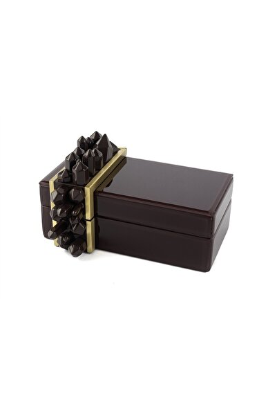 Mikasa Moor Polky Burgundy Glass Coated Box 21X15X12 cm