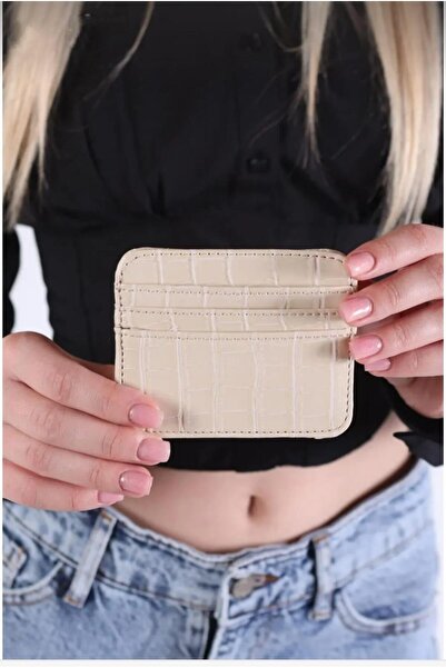 mirakuş Крем'овий блискучий гаманець з ефектом шкіри