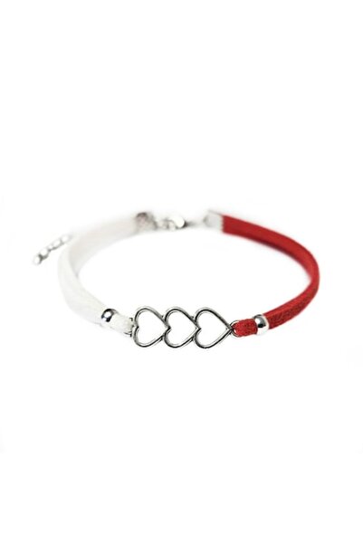 Wild Bracelets Martisor Bratara 3 Inimioare, din piele intoarsa lucrata manual by