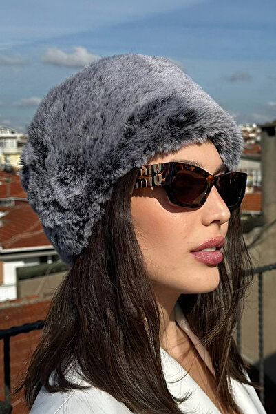 Mollycrush Winter Women's Trend Plush Black Faux Fur Kalpak Hat Pullover Russian Style