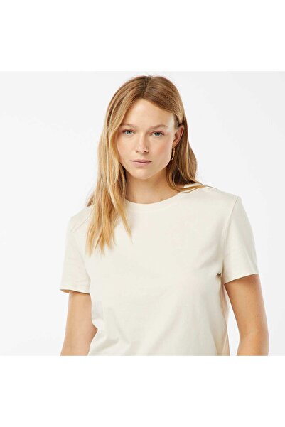 KIABI Short-sleeved jersey T-shirt WHITE