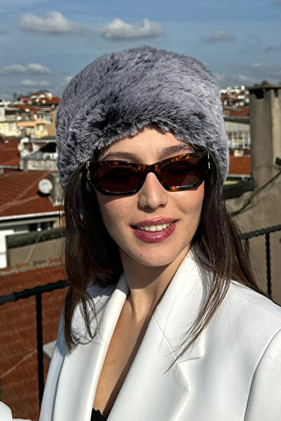 Mollycrush Winter Women's Trend Plush Black Faux Fur Kalpak Hat Pullover Russian Style