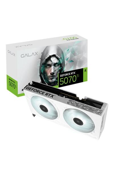 GALAX GeForce RTX 5070 Ti 1-Click OC White 16GB GDDR7 256 Bit DLSS 4 Ekran Kartı (57IZN6MDDNWH)
