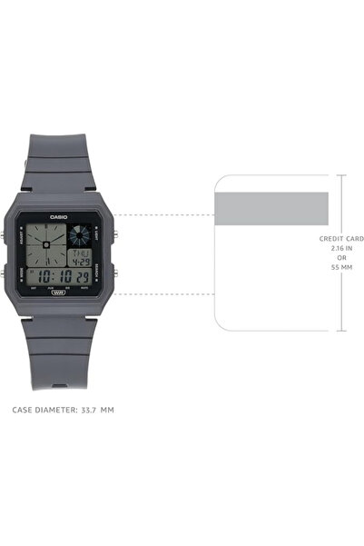 Casio Unisex's Digital Black Dial Watch - LF-20W-8A2DF
