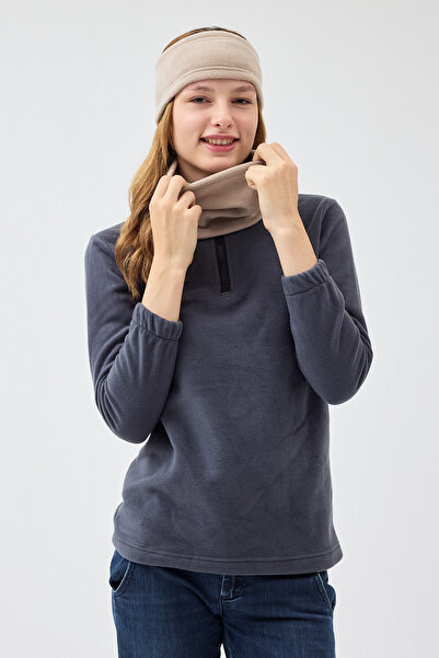 Butikgiz 100% Micro Polar Flexible Multifunctional Neck Collar + Headband Women's Winter Set