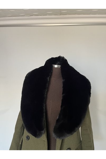 Nazfur Faux Fur Plush Shawl Collar