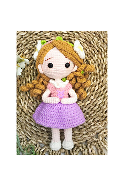 Fatio Handmade Crochet Red Hair Girl Doll – 21cm Soft Plush Toy
