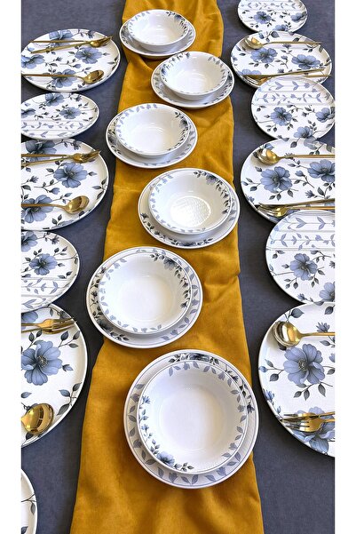 ers erbaşlar LEXI 24 Parça 6 Kişilik Lüx Yemek Takımı Seti Yemek Seti