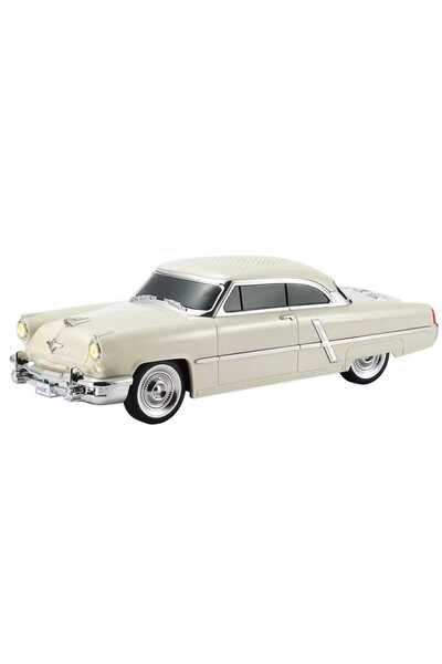 Wster مكبر صوت محمول بتقنية البلوتوث على شكل سيارة كلاسيكية صوت عالي الدقة وميكروفون مدمج