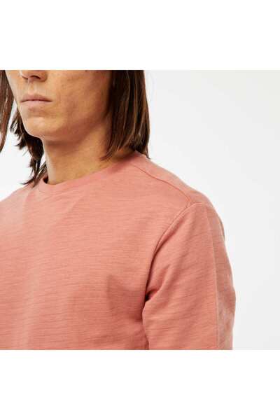 KIABI Short-sleeved textured knit T-shirt PINK