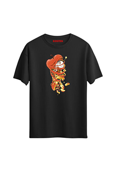 Açık Garaj تي شيرت مطبوع عليه تفاح حلزوني، تي شيرت رجالي، تي شيرت نسائي، تي ش...