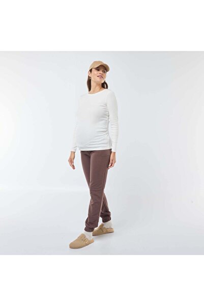 KIABI Ribbed maternity T-shirt WHITE