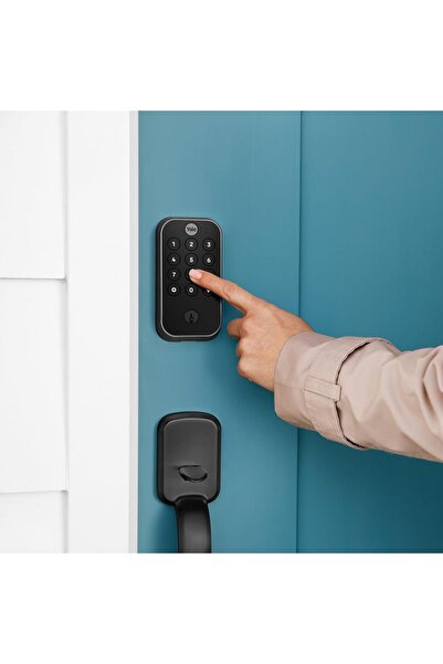 Yale Security Assure Lock 2 Deadbolt, Black Suede Keyed Smart Entry Door Lock with Wi-Fi Connected K