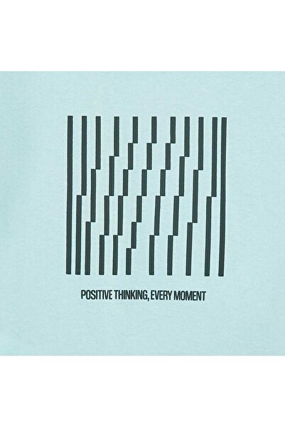 KIABI Printed slogan T-shirt BLUE