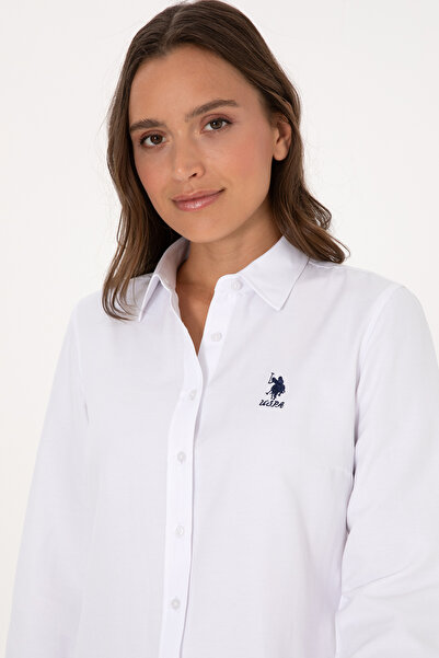 U.S. Polo Assn. Women's White Long Sleeve Basic Shirt 50307990-Vr013
