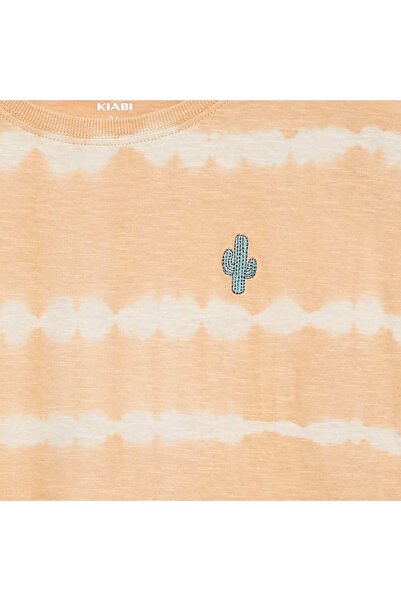 KIABI Tie-dye striped T-shirt BEIGE