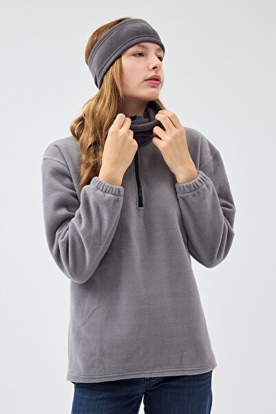 Butikgiz 100% мікрополярний еластичний багатофункціональний шарф + пов'язка на голову Жіночий зимовий комплект