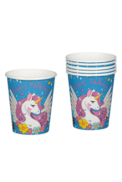 SHOPIENS Set 10 cardboard cups for children's birthday party Happy Unicorn Shopiens®, with unicorn design, 2
