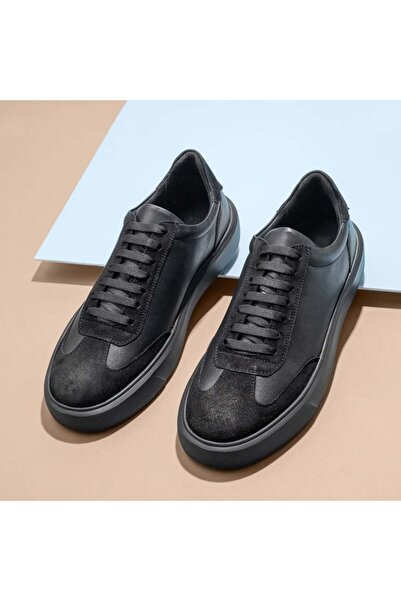 Modlet.ro Men's black leather lace-up casual shoes MOD13139