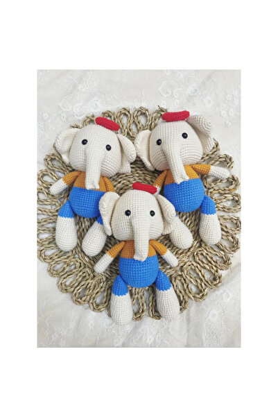 Fatio Handmade Crochet Elephant Doll – 27cm Soft Plush Toy