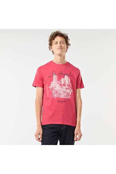KIABI Short-sleeved printed T-shirt RED