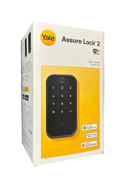 Yale Security Assure Lock 2 Deadbolt, Black Suede Keyed Smart Entry Door Lock with Wi-Fi Connected K