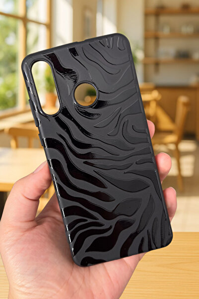 Vip Case Huawei P30 Lite Uyumlu Zebra Desenli Silikon Darbe Emici Klasik Korumalı Rubber Kılıf