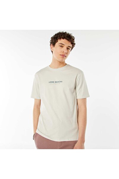 KIABI Printed slogan T-shirt GREY