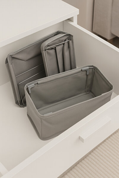 SER&YAT Drawer Organizer Set | Set of 4 | Foldable, Steel Support Drawer Clothing Organizer