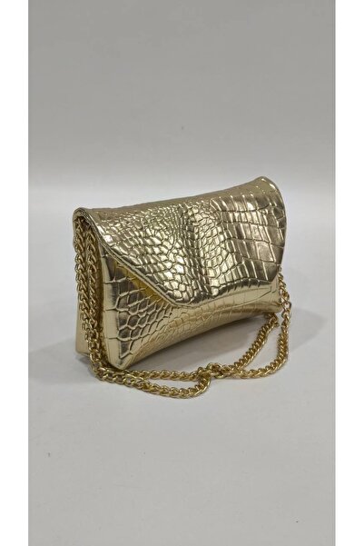 bahwar حقيبة كتف وحقيبة يد نسائية بسلسلة منقوشة بنمط التمساح