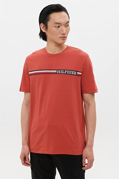 Tommy Hilfiger Regular Fit Men's Brand Logo Detailed Short Sleeve Round Neck ...