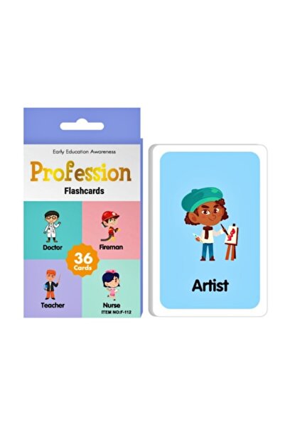 ARISTEF Σετ 36 Εκπαιδευτικών Καρτών για την Εκμάθηση Αγγλικών Επαγγελμάτων, Δ...