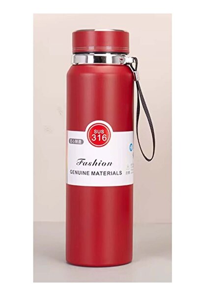 Bisbell Stainless Steel Insulated Water Bottle, Portable Design for Outdoor Sports, Red